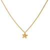 24Kae Flower & Pearl Necklace, Gold