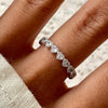 24Kae Stone Heart Ring, Silver