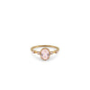 24Kae Multi Stone Oval Ring, Gold