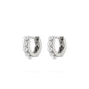 24Kae Pearl Huggie Hoops, Silver