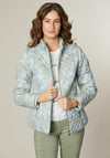 Jessica Graaf Floral Print Quilted Jacket, Green