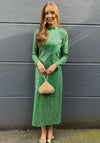 Y.A.S Sabine Lace & Sequin Maxi Dress, Jolly Green