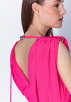 Kameya Ruffled Front Midi Dress, Fuchsia