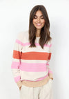 Soyaconcept Kanita Stipe Pullover sweater, Light Pink