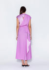 Kameya Ruffle Draped Detail Maxi Dress, Lilac