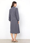 Soyaconcept Milly Drawstring Waist Midi Shirt Dress, Grey