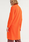 Surkana Soft Knit Knee Length Coat, Orange