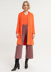 Surkana Soft Knit Knee Length Coat, Orange