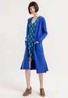 Surkana Button Up Long Knit Cardigan, Royal Blue