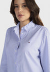 Tommy Hilfiger Womens Essential Stripe Regular Shirt, Light Blue