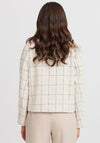 Fransa Chani Check Print Jacket, Cream Multi