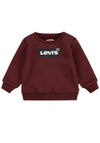 Levi’s Baby Boy Long Sleeve Logo Sweater, Chocolate Truffle