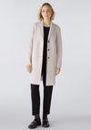 OUI Mayson Boiled Wool Jacket, Stone Melange