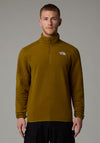 The North Face Men’s 100 Glacier Quarter Zip Fleece, Moss Green