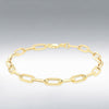 9 Carat Gold Bold Paper Chain Bracelet, Yellow Gold