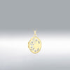 9 Carat Gold Floral Detail Oval Locket Necklace, Gold & Silver