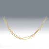 9 Carat Gold Hollow Figaro Paper Chain Necklace, Yellow Gold