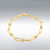 9 Carat Gold Small Industrial Bracelet, Yellow Gold