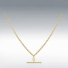 9 Carat Gold T-Bar Necklace, Yellow Gold