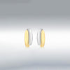 9 Carat Gold Two-Tone Tube Crossover Hoop Earrings, Gold & Silver