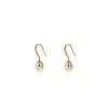 9 Carat Gold CZ Pearl Drop Earrings, Gold