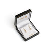 9 Carat Gold CZ Drop Pearl Earrings, Gold