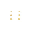 Absolute 3 Pack Stud Earrings, Gold