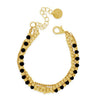 Absolute 3 Tier Beaded Bracelet, Gold & Black