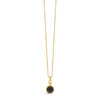 Absolute Black Sphere Detail Long Necklace, Gold