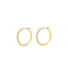 Absolute CZ Classic Hoop Earrings, Gold