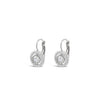 Absolute Clear Halo Drop Earrings, Silver