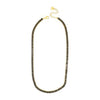 Absolute CZ Tennis Necklace, Gold & Black