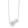 Absolute Double Flower Necklace, Silver