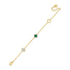 Absolute Emerald Petal Bracelet, Gold