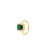 Absolute Halo CZ Cluster Ring, Gold & Green