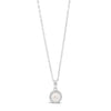 Absolute Kids CZ Pearl Pendant Necklace, Silver