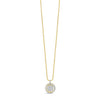 Absolute Pearl & CZ Halo Pendant Necklace, Gold