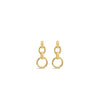 Absolute Quad Link Drop Earrings, Gold