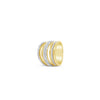 Absolute Six Row Pave Stone Ring, Gold