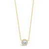 Absolute Gold Diamante Round Pendant Necklace, Gold