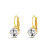 Absolute Solitaire French Hook Earrings, Gold