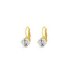 Absolute Solitaire French Hook Earrings, Gold