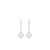 Absolute Sphere Long Drop Earrings, Silver