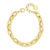 Absolute Squared Link Chain Bracelet, Gold