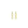 Absolute Squared Chain Link Earrings, Gold