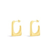 Absolute Squared Hoop Earrings, Gold