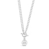 Absolute T-Bar Ball Necklace, Silver