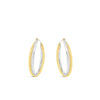 Absolute Two-Tone Large Oval Hoop Earrings, Gold & Silver