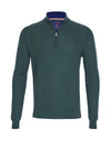 Andre Aran Quarter Zip Sweater, Forest Green