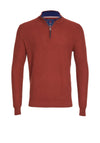 Andre Aran Quarter Zip Sweater, Rust